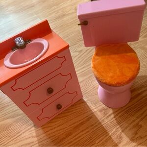 American Girl Julie bathroom accessories sink working toilet